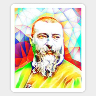 Jean-Baptiste Alphonse Karr Colourful Portrait | Jean-Baptiste Alphonse Karr Artwork 11 Magnet